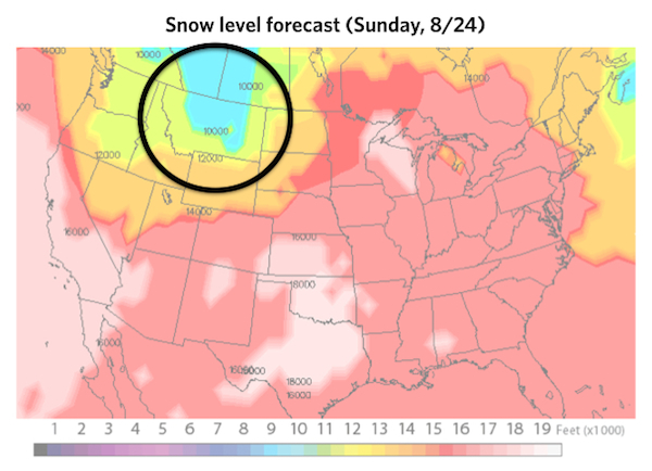 Low snow levels in Montana and Wyoming